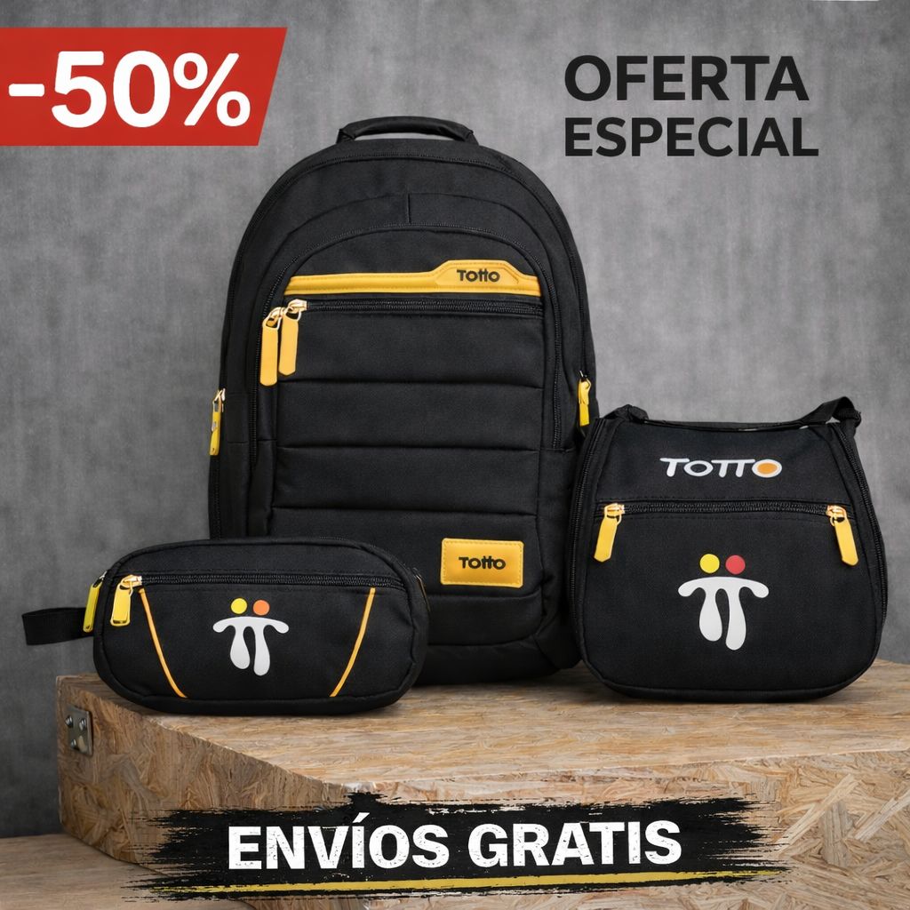 MORRAL TOTTO + GRATIS LONCHERA Y CARTUCHERA