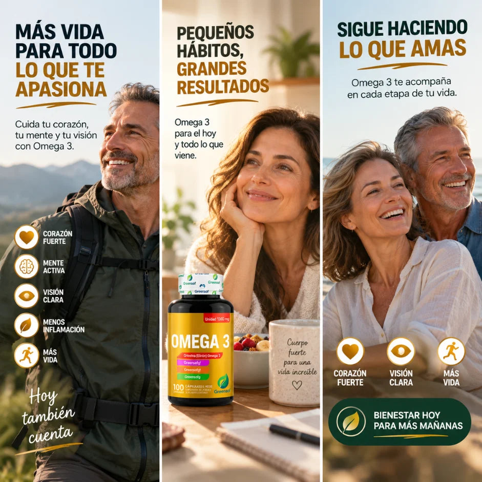 OMEGA 3 PREMIUM 1300 MG · EPA + DHA · INVIMA VERIFICADO